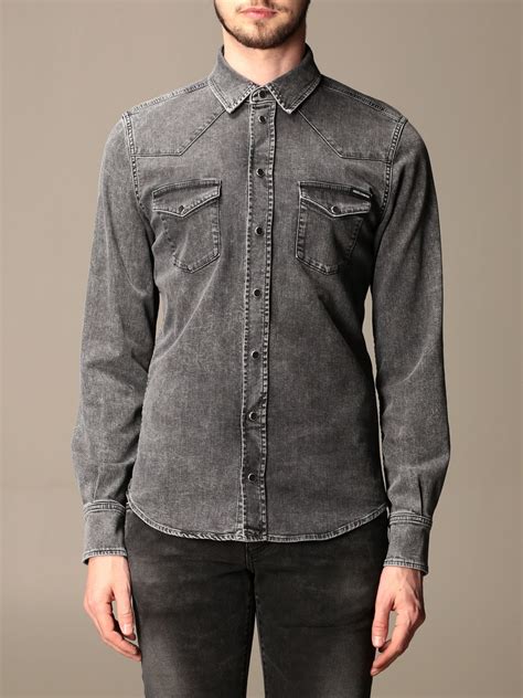 dolce gabbana denim shirt|dolce & gabbana shirt men's.